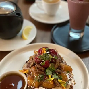 Peach & Ricotta French Toast