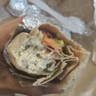Tuscan chicken wrap