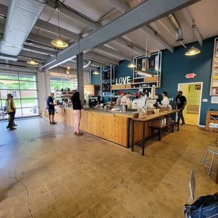 Order counter. Restrooms are through the doorway on the right.