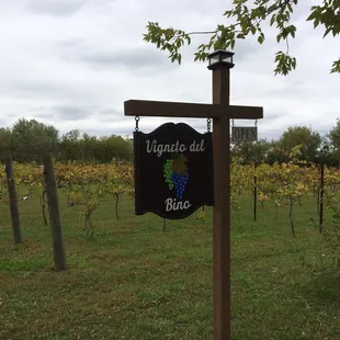 a sign for a winery
