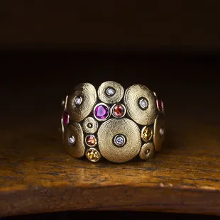 Alex Sepkus - Exquisite old world elegance in 18K  yellow gold, diamonds &amp;sapphires.