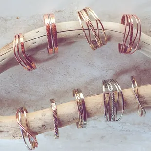 Sergio Lub hand-crafted mixed metal bracelets.