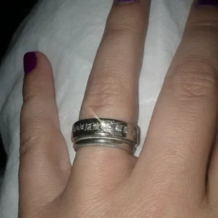 My wedding band and my antique engagement ring both from Viir