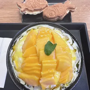 Mango Shaved Snow, Custard Taiyaki and Red Bean Taiyaki