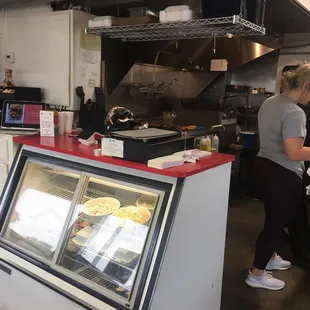 Counter and cooking area.