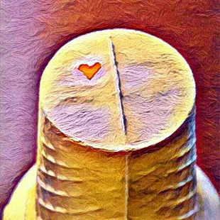 a cake with a heart on top