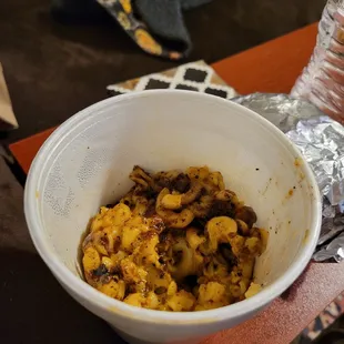 a bowl of food on a table