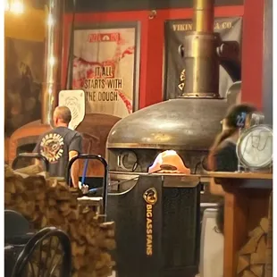 a man working in the oven