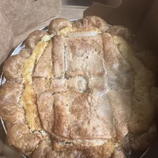 a pie in a box