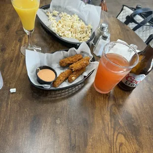 Mimosa and michelada
