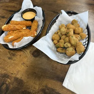 Jalapeño Cheese Sticks and Okra