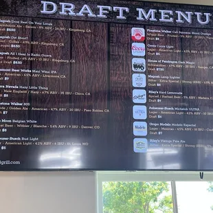 Draft menu