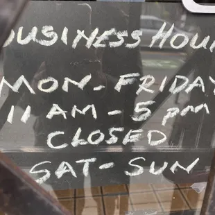 New hours!