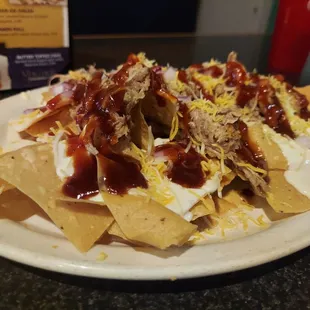 a plate of nachos