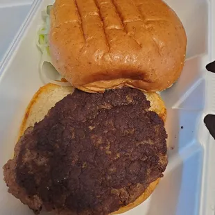 Burger - quite cooked