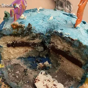 the inside of a cake