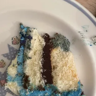 a slice of cake on a plate