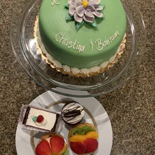 Princess cake and baked goods