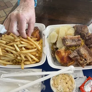 Very good chicken &amp; ribs