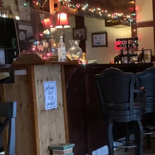 a view of the bar area