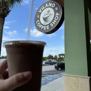 Blue bird coffee off the specialty drink menu.