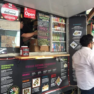 a woman ordering food