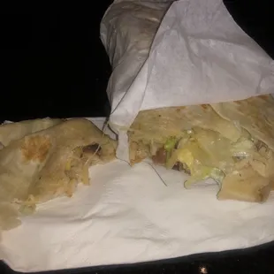 That burrito was good but it was filling!