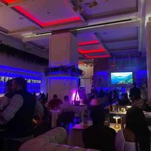 a group of people at a party