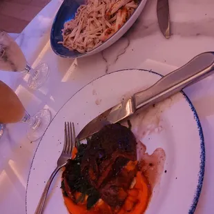 Pasta was prepared table side with fresh cheese