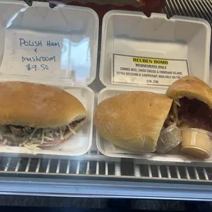 Wednesday only! Polish ham and mushroom and Reuben bombs!!!