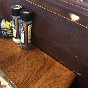 The table and the trim was sticky to the touch