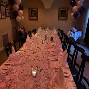 Beautiful private room, set for 21