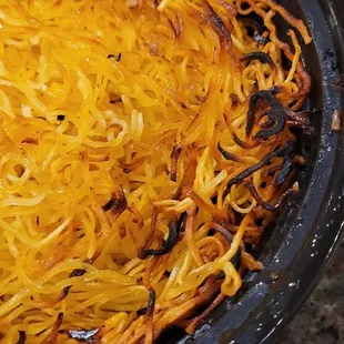 Ordered take out. Was told 30 minutes, it took an hour and 15 minutes. Paid for these charred noodles. Worse Chinese food I've ever gotten.