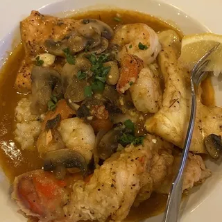Castrioti Seafood Over Risotto