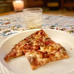 Cheese &amp; Sausage Pizza - Super Bowl Sunday