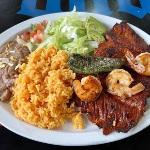 Grilled Beef and Shrimp