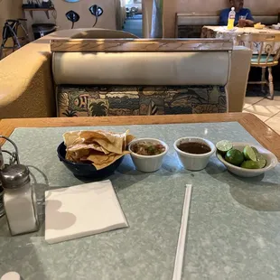 Chips and salsa and pico...