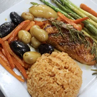 Grilled Salmon Plate