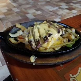 Stacked enchiladas.