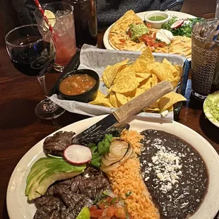 Chips &amp; Guacamole Chicken Quesadilla Carne Asada