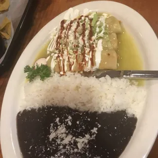 Enchiladas Verdes con Pollo