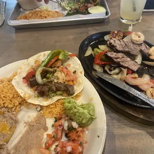Fajitas and Brisket Tacos