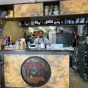 a man behind the counter
