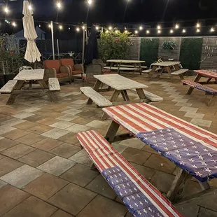 Outside patio seating