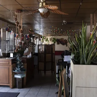 the inside of a restaurant