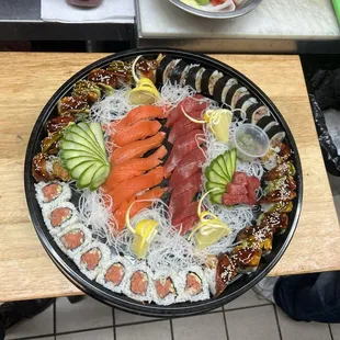 Frank is a very talented Sushi chef. Very reasonable prices and can make anything to order.