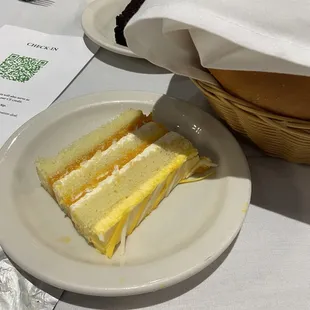 Orange layer cake. It's not the A+ raspberry layer cake but I give this one a B+!