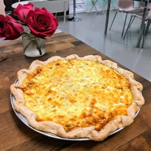Sweet Corn and Green Chili Quiche from Piebird (a great local farmer's market baker!)