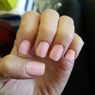 Perfect. This is after I got my acrylics removed. Sammy was able to keep my real nails underneath the shape and length I wanted. :)