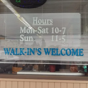 Hours of operation